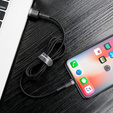 BASEUS Cafule Кабель Lightning 2.4A 0.5M - Black/Red