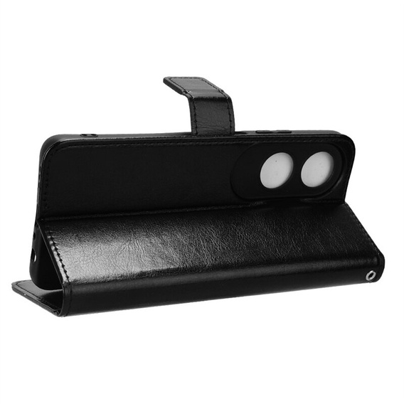 Откидной чехол для Oppo A60, Crazy Horse Wallet, чёрный