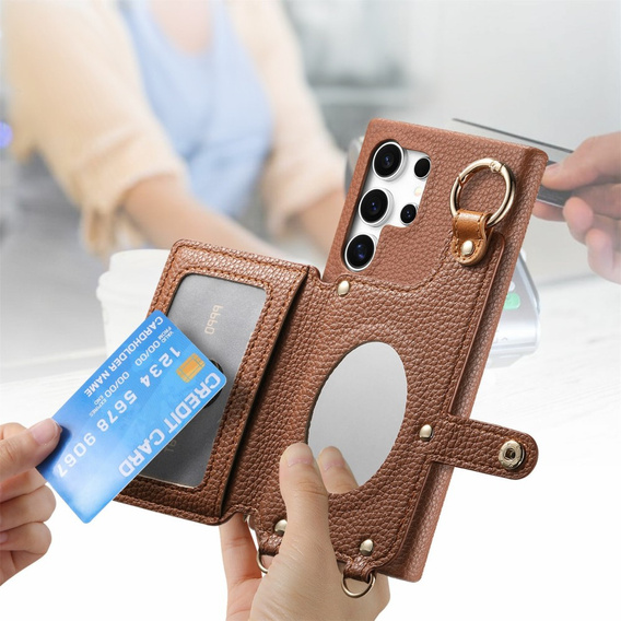 Чехол до Samsung Galaxy S25 Ultra, GKK Leather, чёрный