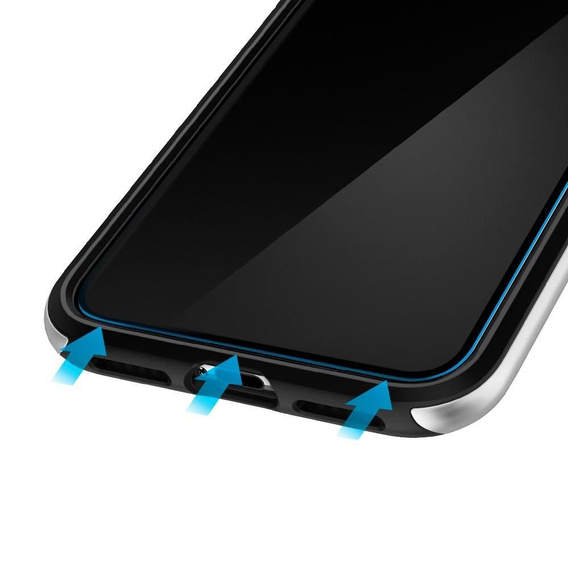Закалённое защитное стекло SPIGEN для iPhone 11 Pro / Xs / X, Full Cover