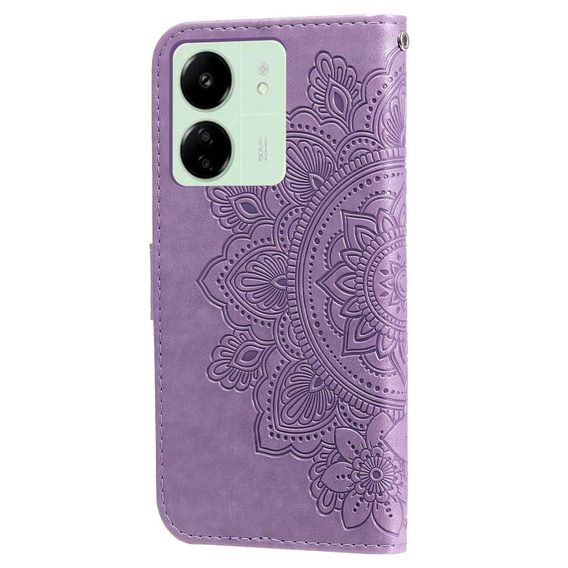 Чохол-книжка для Xiaomi Redmi 13C / Poco C65, Mandala Flower, фіолетовий