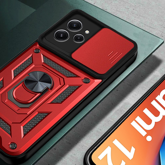 Чохол NOX Camera Slide Xiaomi Redmi 12, CamShield Slide, червоний