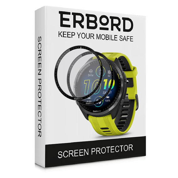 2x Гібридне скло ERBORD для Garmin Forerunner 965