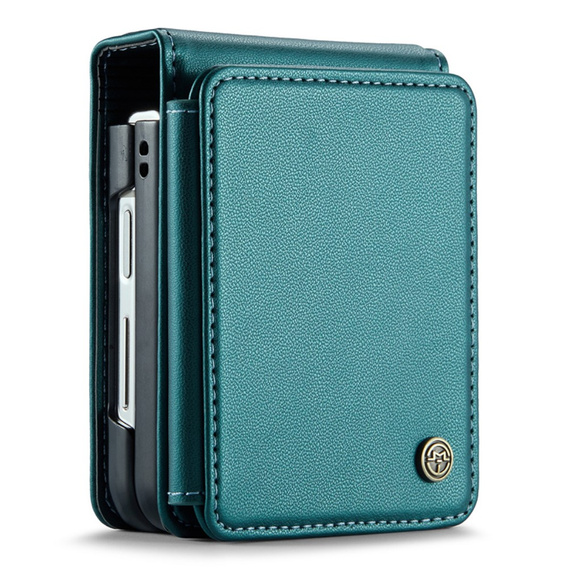 CASEME флип-кейс для Samsung Galaxy Z Flip5 5G, Litchi Wallet, зелёный
