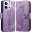 Откидной чехол для Xiaomi Redmi 15C 4G/LTE, Butterfly, фиолетовый