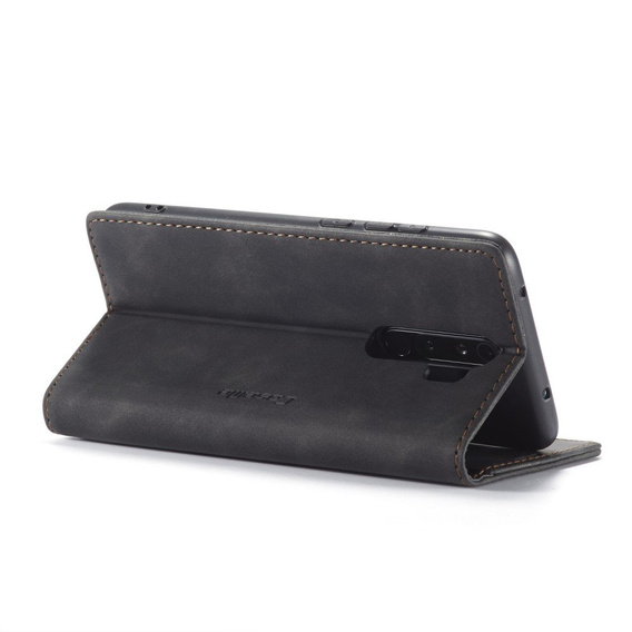 Чехол CASEME для Xiaomi Redmi Note 8 Pro, Leather Wallet Case, чёрный
