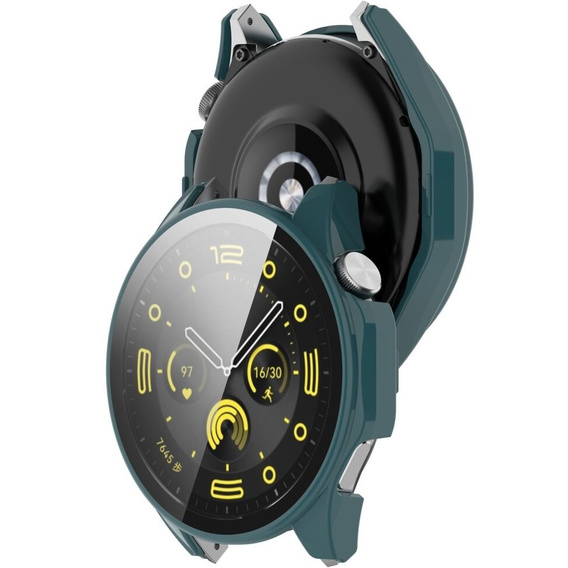 Чехол 2 в 1 + закаленное стекло для Huawei Watch GT 4 46mm, зелёный
