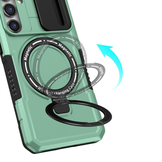 Броньований чохол для Samsung Galaxy S23 FE, CamShield MagSafe, зелений