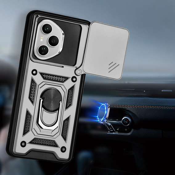 Чехол NOX Camera Slide Honor 400 Pro 5G, CamShield Slide, серебряный