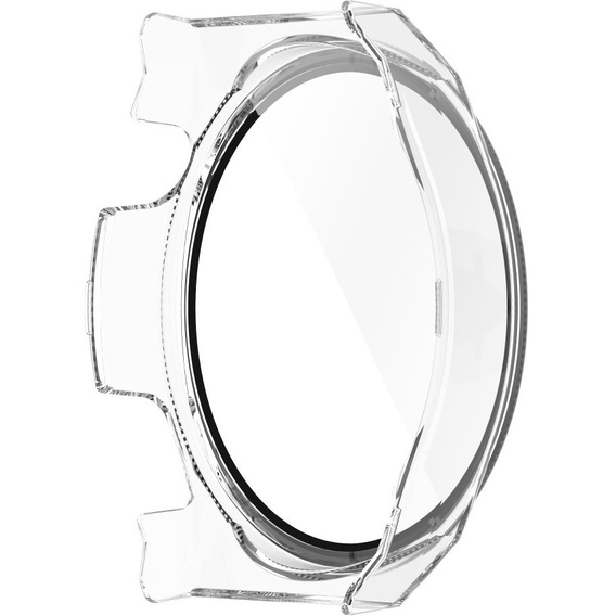 Силиконовый футляр со встроенным защитным стеклом до Huawei Watch GT 3 Pro 46mm, Transparent White