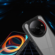 Чехол для Xiaomi Redmi A3, Fusion Hybrid, с защитой камеры, прозрачный / черный