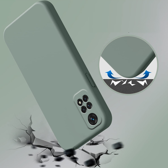 Чехол до Xiaomi Redmi Note 11 / 11S, Silicone Lite, зелёный