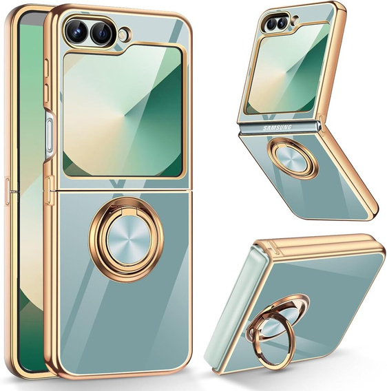 Чехол до Samsung Galaxy Z Flip7 FE / Z Flip6, Electro Ring, мятный