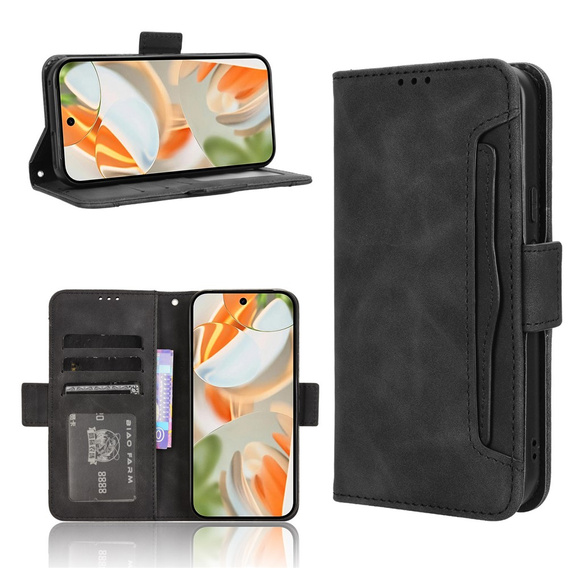 Футляр з клапаном для Google Pixel 9 / Google Pixel 9 Pro, Card Slot, чорний