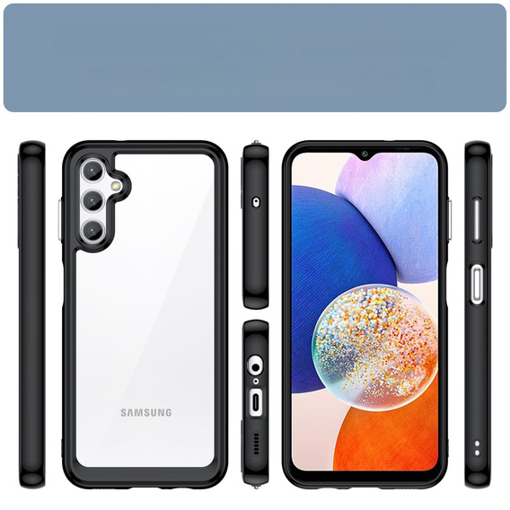 Чехол до Samsung Galaxy A14 4G/5G, Fusion Hybrid, прозрачный / черный