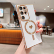 Чехол для Samsung Galaxy S23 Ultra, MagSafe Heart, белый