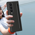 Чехол для Samsung Galaxy Z Fold 4 5G, со стеклом и стилусом, чёрный
