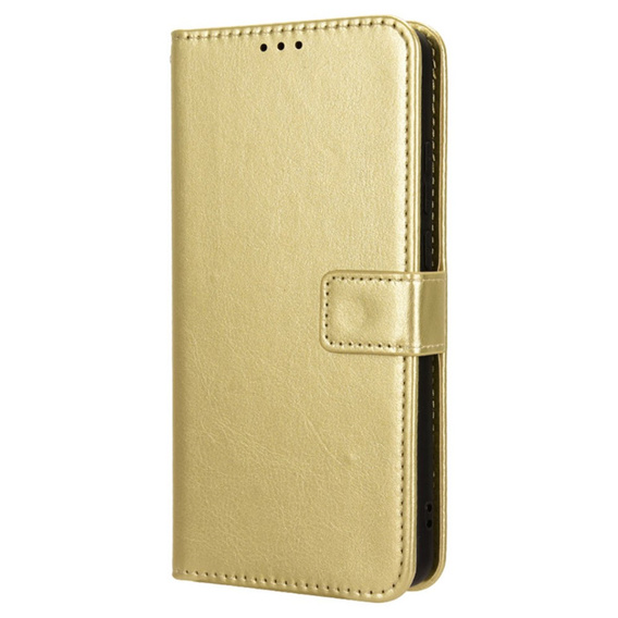 Футляр з клапаном для Xiaomi 14 Ultra, Crazy Horse Wallet, золотий