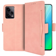 Футляр з клапаном для Xiaomi Redmi Note 12 5G / POCO X5 5G, Card Slot, рожевий