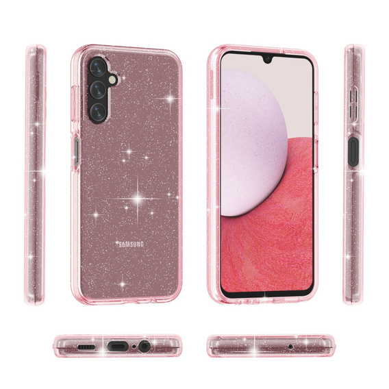 Чехол до Samsung Galaxy A14 4G/5G, Glittery Powder, розовый