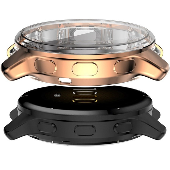 Чехол 2в1 с защитой экрана для часов Garmin Venu 2 Plus, Rose gold