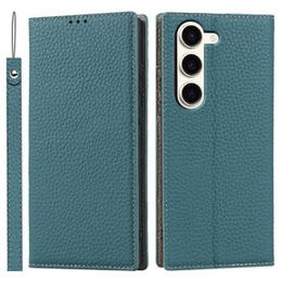 Шкіряний чохол для Samsung Galaxy S23, ERBORD Grain Leather, синій