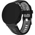 Силіконовий ремінець для Garmin Forerunner 22mm, Black/Grey