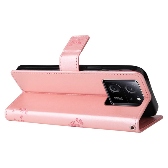 Чохол-накладка для Xiaomi 13T / 13T Pro, дерево, рожевий rose gold