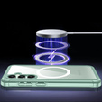 Чoхол до Samsung Galaxy S23 FE, Shockproof, з плівкою на екран, для MagSafe, зелений