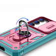 Чехол NOX Camera Slide Samsung Galaxy S23, CamShield Slide, розовый / зеленый
