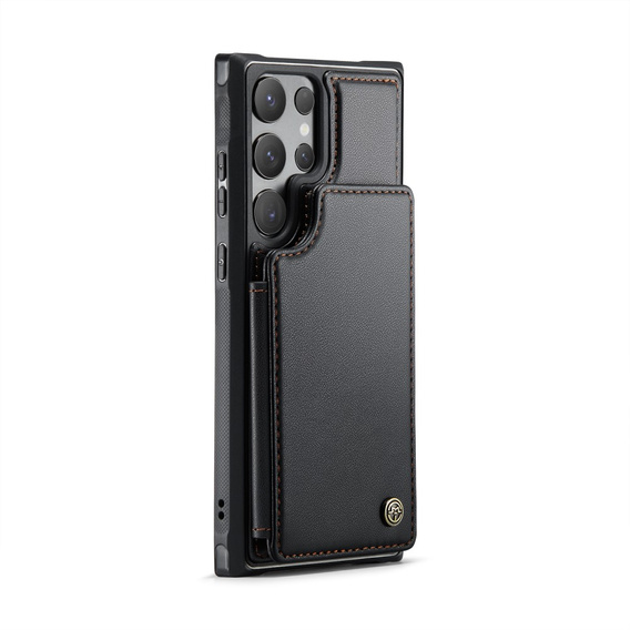 CASEME флип-кейс для Samsung Galaxy S25 Ultra, Litchi Wallet, чёрный