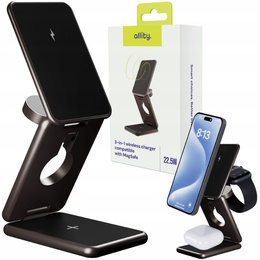 ERBORD 3в1 Бездротовий індуктивний зарядний пристрій з MagSafe для iPhone Apple Watch AirPods