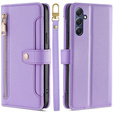 Чохол-книжка для Samsung Galaxy A16, Wallet Zipper Pocket, фіолетовий