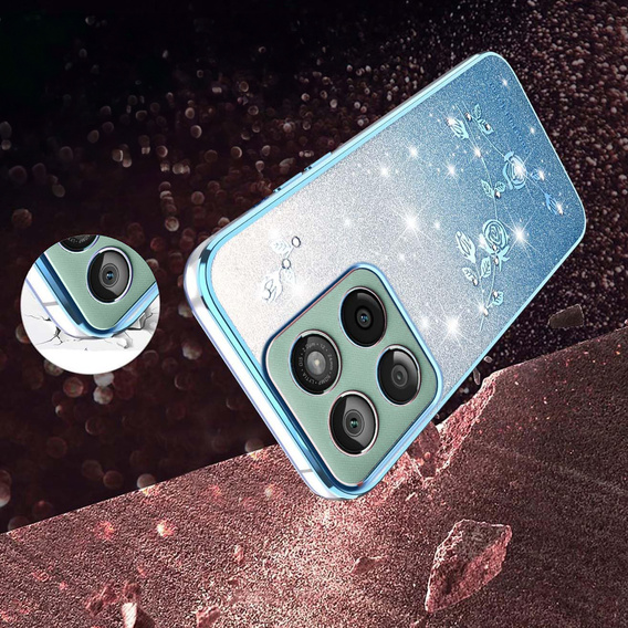 Чохол з блискітками Glitter Flower для Motorola Edge 70