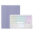 Чохол з підсвічуванням bluetooth touchpad-клавіатури для iPad 10.9" 2022 (10 gen.), фіолетовий