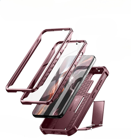 Броньований чохол для Samsung Galaxy S23, Dexnor Full Body (Two Frames), червоний