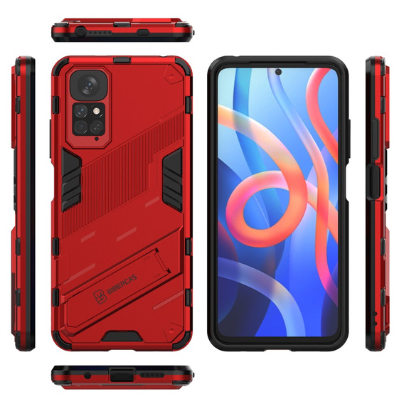 Чехол для Xiaomi Redmi Note 11/11S, Military kickstand, синий