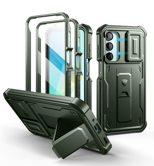 Броньований чохол для Samsung Galaxy A16, Dexnor Full Body (Two Frames), зелений