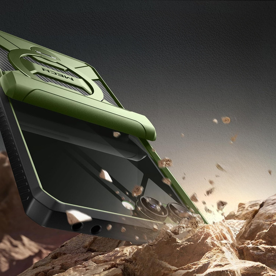 Чехол Tongate MECH с MagSafe для Samsung Galaxy Z Flip7 FE / Z Flip6, зеленый