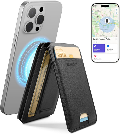 Магнитный кошелек с функцией определения местоположения, NFC и подставкой для iPhone 16 Pro