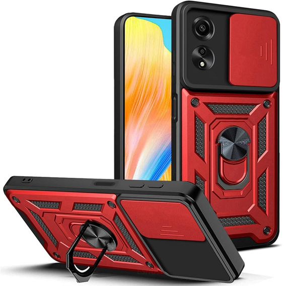 Чохол NOX Camera Slide Oppo A38 4G / Oppo A18 4G, CamShield Slide, червоний