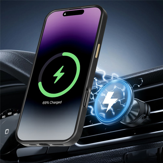 Магнитный чехол из арамидного волокна с металлической рамкой для iPhone 17 Pro