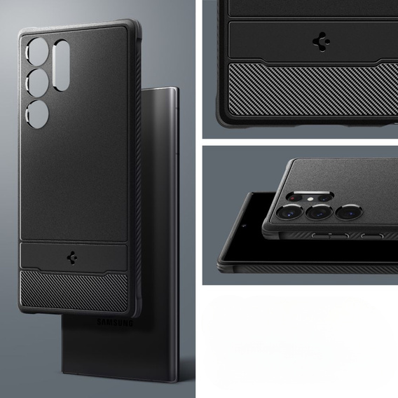 Чехол Spigen до Samsung Galaxy S23 Ultra, Rugged Armor, чёрный