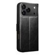 Флип-кейс QIALINO из натуральной коровьей кожи для iPhone 17 Pro Max, черный