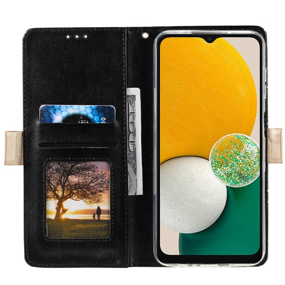 Чохол-кришка для Samsung Galaxy A25 5G, Wallet Pocket Zipper Lace, чорний