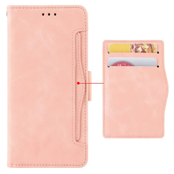 Футляр з клапаном для Huawei Nova Y70 4G, Card Slot, рожевий