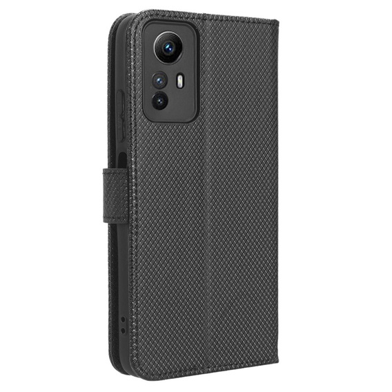 Откидной чехол для Xiaomi Redmi Note 12S 4G, Wallet Smart Magnet, чёрный