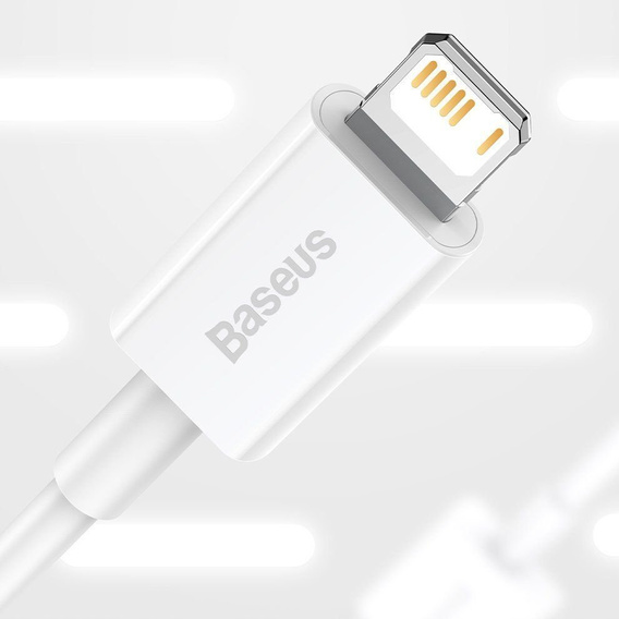 BASEUS Wisdom Kaбель Lightning 1.5M/2.4A (2 sztuki) - White