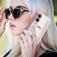 Откидной чехол для Samsung Galaxy S25 Edge, RFID Wallet MagSafe CamShield, розовый