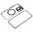 Магнітний чохол Dual Glass MagSafe для iPhone 16 Pro, сріблястий